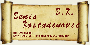 Denis Kostadinović vizit kartica